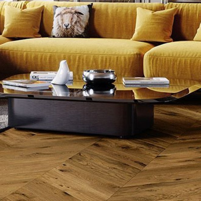 Паркет ёлка Barlinek Шеврон Дуб Shetland (Mainland) - фото 2