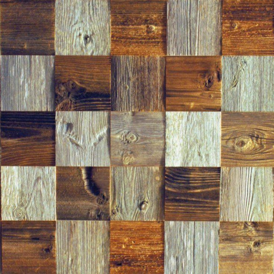 Стеновые панели Flitch Деревянная плитка Шашки Шашки 5-10х100х300 - фото 4