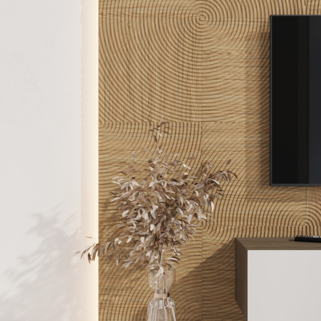 Стеновые панели Ликорн Круги Орех светлый - фото 2