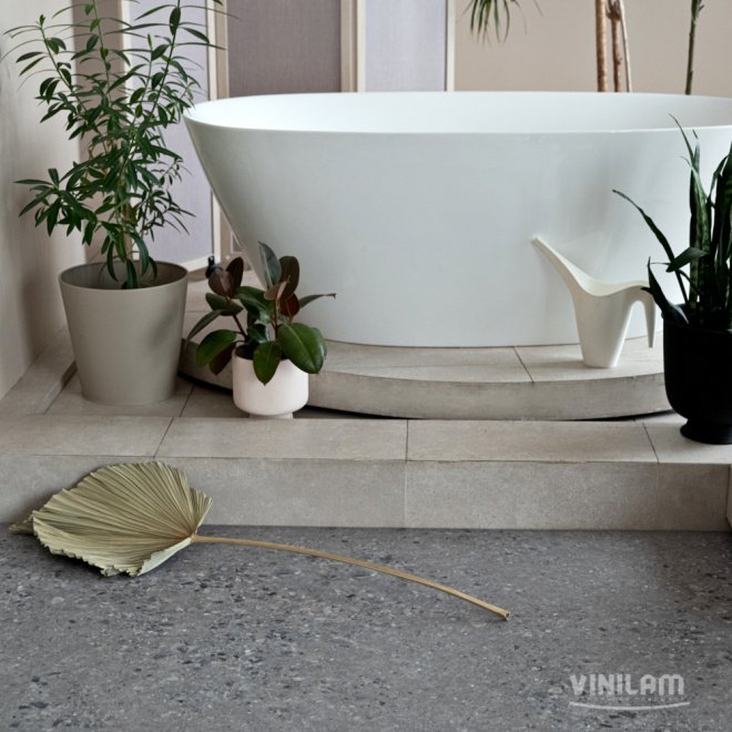 Кварц виниловый ламинат Vinilam Ceramo Stone Glue 71613 Терраццо клеевой - фото 7