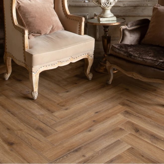 Кварц виниловый ламинат Vinilam VinilPol Herringbone 9933 Паркет Франческо - фото 4