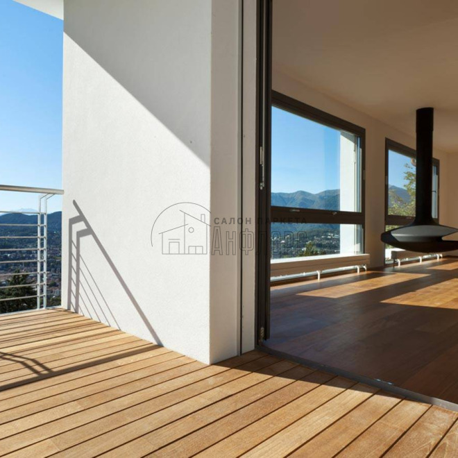 Террасная доска  Тик 125 см Тик террасная 125 см 19х125х1000-1400 - фото 2