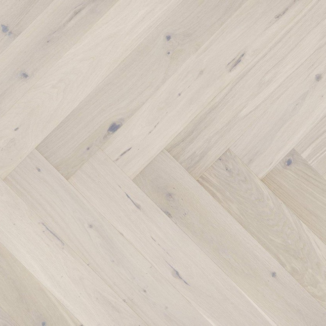 Паркет ёлка Barlinek Английская ёлка Дуб Cappuccino Дуб Cappuccino 14х110х660 - фото 1