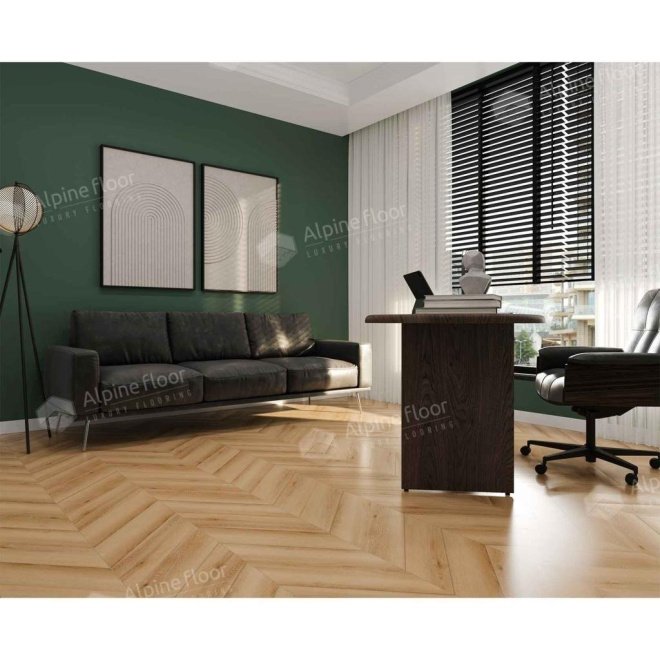 Кварц виниловый ламинат Alpine Floor Chevron Alpine ECO 18-19 MC Дуб Самерсет

5 мм - фото 2