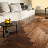 Паркет ёлка HM Flooring Орех Американский селект (Herringbone) лак - 1