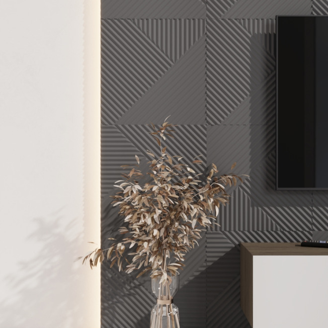 Стеновые панели Ликорн Пирамида Графит - фото 2