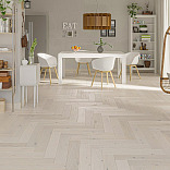 Паркет ёлка Barlinek Английская ёлка Дуб Cappuccino Дуб Cappuccino 14х110х660 - 1