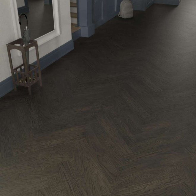 Паркет ёлка Esta Parket Herringbone Nova 14510 Oak HB Nova Elite Lava Grey - фото 3