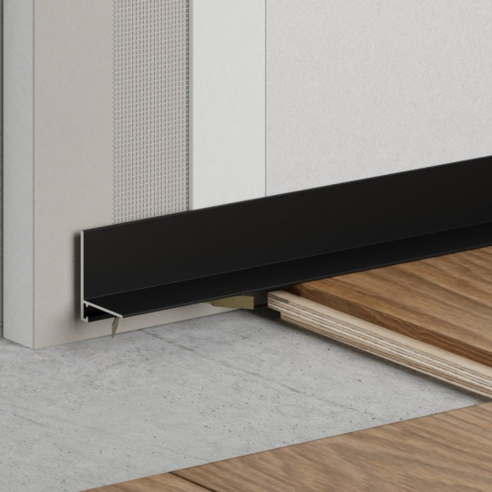 Микроплинтус Ликорн Скрытый С-05.25.3 L Чёрный - фото 1