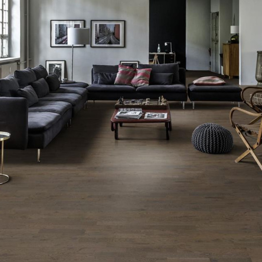 Паркетная доска Kahrs Дуб Charcoal Light Strip - фото 3