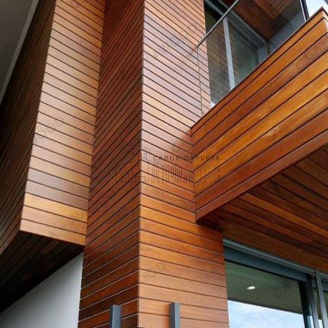 Террасная доска  Тик Фасадная + крепежная лента и клипсы - фото 1