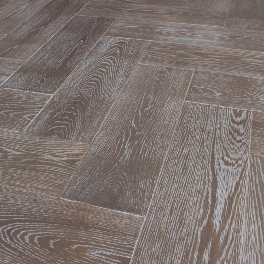 Паркет ёлка Amber Wood Дуб Коттедж - фото 1