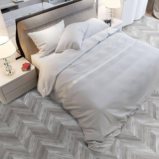Пробковый пол Corkstyle Chevron Chevron Silver - фото 3