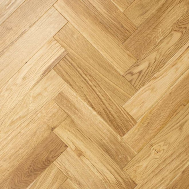 Паркет ёлка Amber Wood Дуб Бесцветный Селект - фото 3