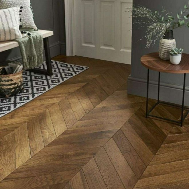 Паркет ёлка HM Flooring Дуб Smoked - фото 2