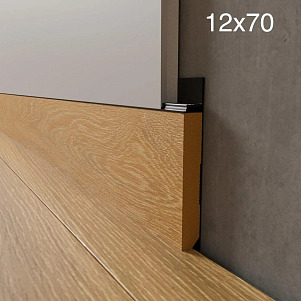 Плинтус Luxury Wood Decor Invisible™  Вставка МДФ шпонированная дубом (без покрытия) 100мм
