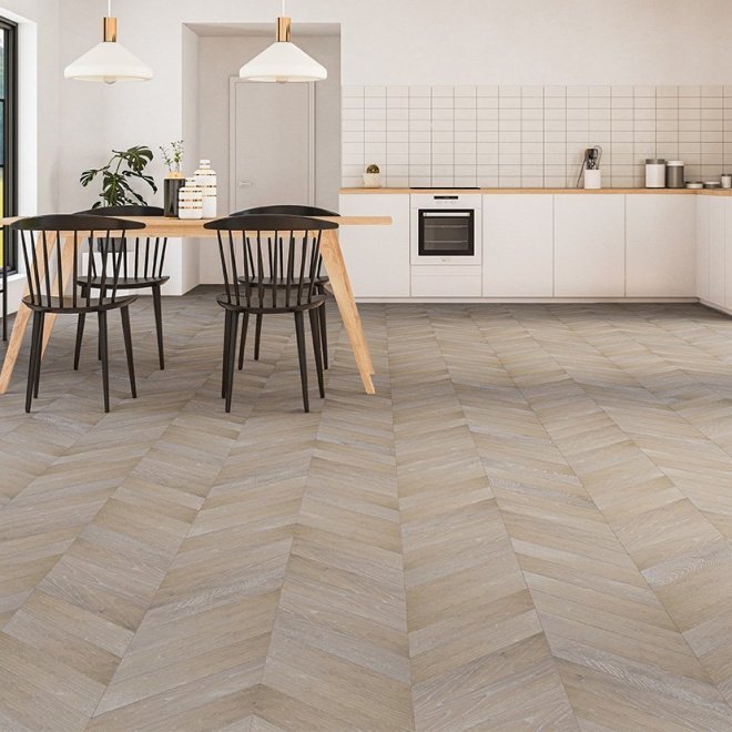 Паркет ёлка Gran Parte Французская ёлка 019 Аргенто Аргенто 15х150х460 - фото 4