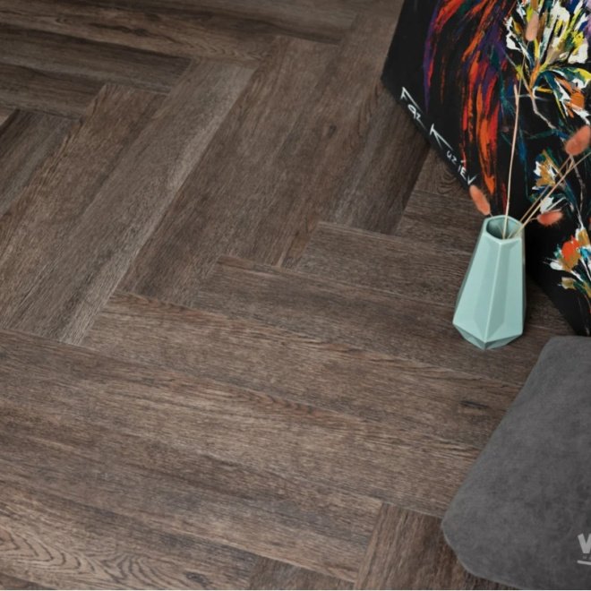 Кварц виниловый ламинат Vinilam Parquet Herringbone IS11211 Паркет Донателло - фото 1