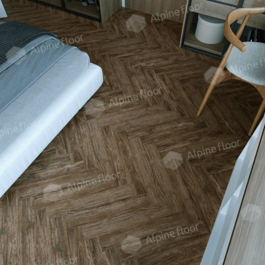 Ламинат Alpine Floor Herringbone 8 Pro Herringbone 8 Pro Дуб Бордо LF102-10 - фото 2