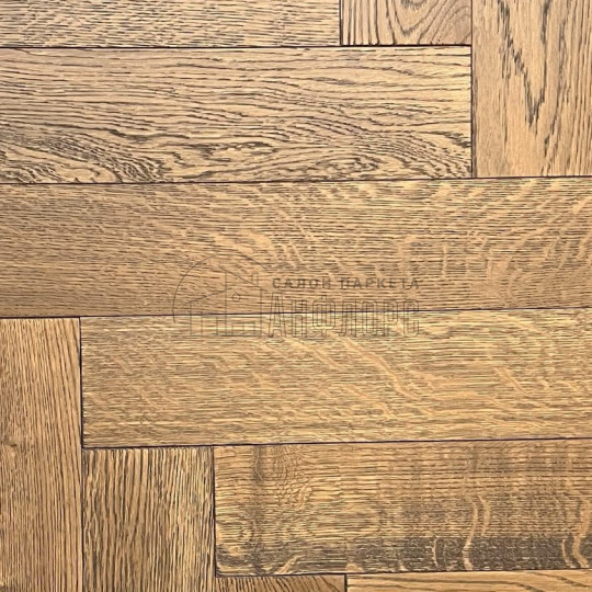 Паркет ёлка Brinel Английская ёлка Дуб Fargo Дуб Fargo 15х100х500 Рустик - фото 1