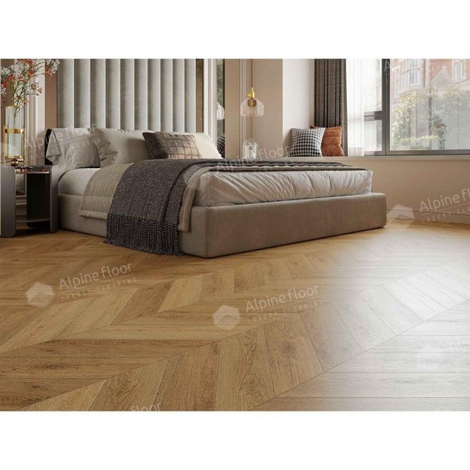 Кварц виниловый ламинат Alpine Floor Chevron Alpine ECO 18-15 MC Дуб Буна

5 мм - фото 4