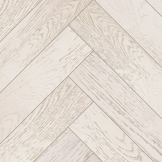 Паркет ёлка Gran Parte Венгерская ёлка 018 Бианко Бианко 15х150х600 - фото 1