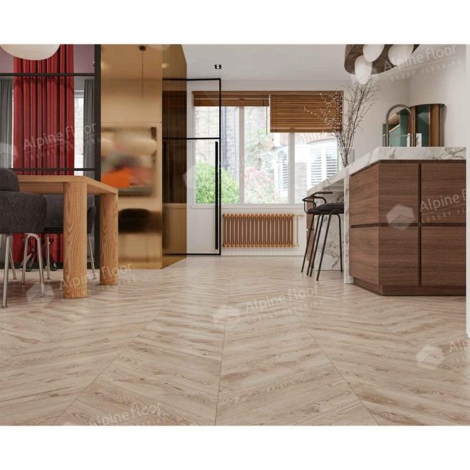 Кварц виниловый ламинат Alpine Floor Chevron Alpine ECO 18-21 MC Гикори

5 мм - фото 3