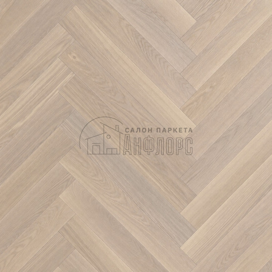 Паркет ёлка Hajnowka DUO Collection Ясень Linen венгерская - фото 1