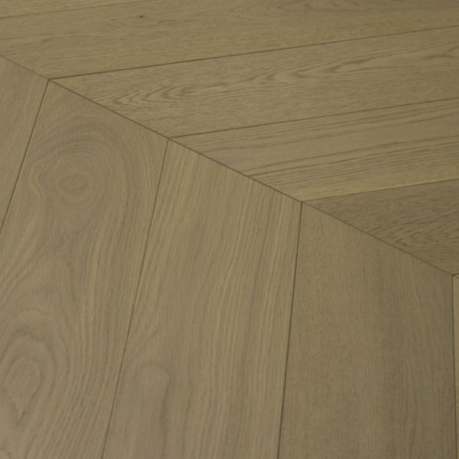 Паркетная доска Parquet Prime Французская елка Шеврон Дуб Н-53 Шеврон Дуб Н-53 14х128х547 - фото 1