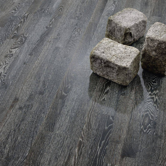 Паркетная доска Karelia Дуб Променад Серый масло 3П - фото 2