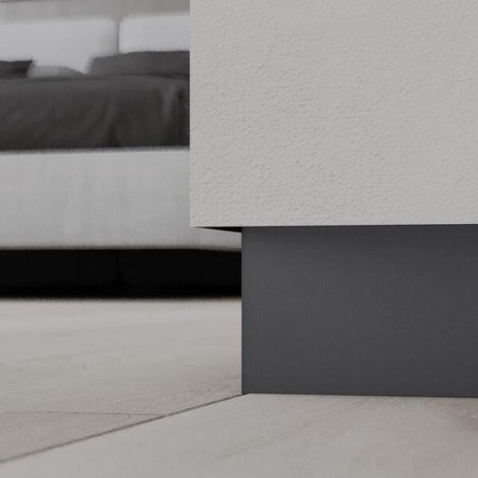 Плинтус Ликорн Скрытый С-02.2.3 Черный матовый - фото 4