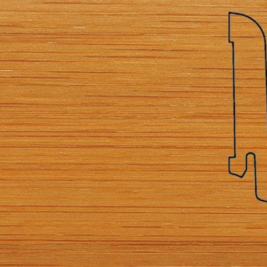 Плинтус Pedross 60х22 шпонированный - Бамбук темный - фото 1