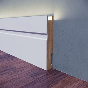 Плинтус Evrowood Evrowood  PN 102 led Окрашенный по LED