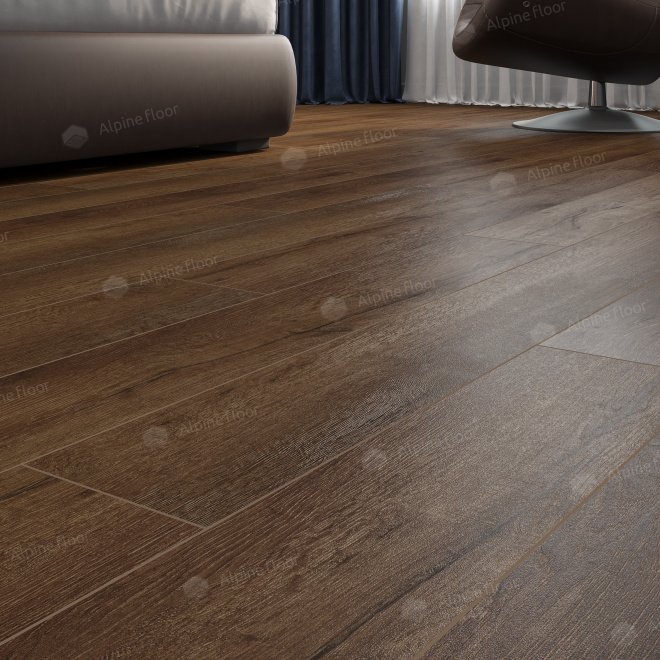 Кварц виниловый ламинат Alpine Floor Premium XL ECO 7-18 Дуб Шоколадный

8 мм - фото 4