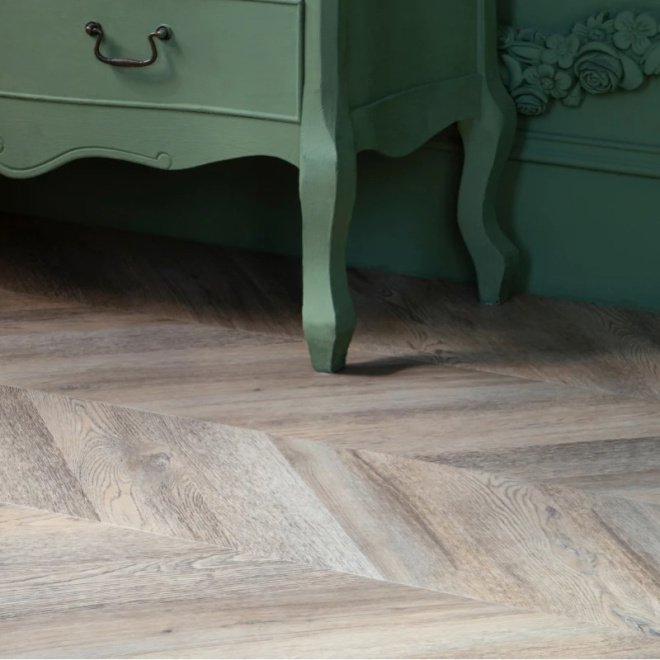 Кварц виниловый ламинат Vinilam Parquet Chevron RI153616CL4 Шеврон Шампань - фото 3