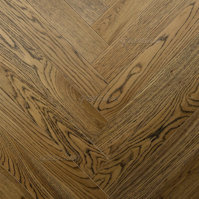 Паркет ёлка Greenline  711 Дуб Брайт 711 Дуб Брайт 12х127х600 - фото 2