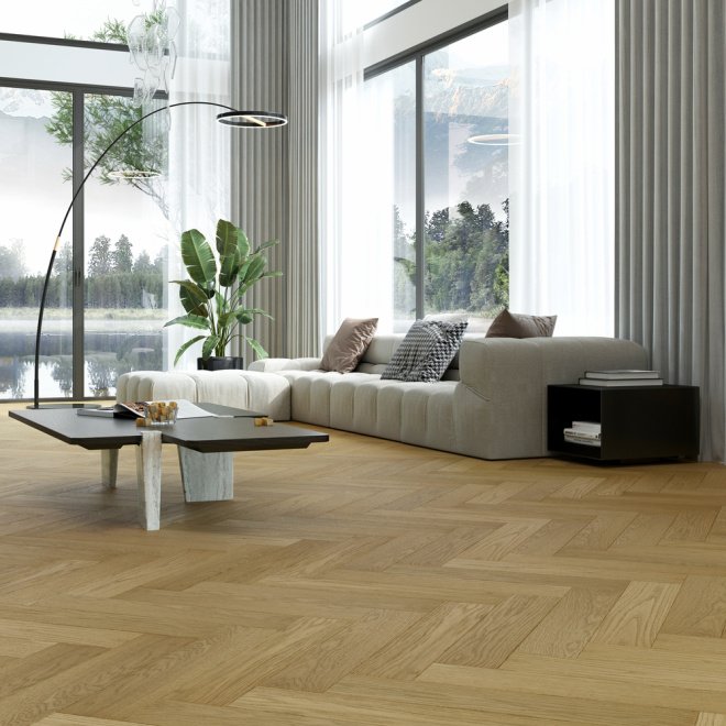 Кварц виниловый ламинат Quartz Parquet Английская ёлка 33-463 Дуб Медовый Раф - фото 2