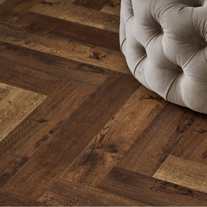 Кварц виниловый ламинат Vinilam Parquet Herringbone IS11177 Паркет Версальский - фото 2