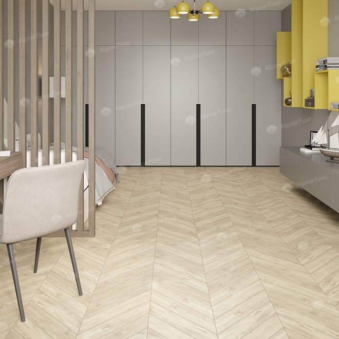 Кварц виниловый ламинат Alpine Floor Chevron Alpine ECO 18-7 Сонома - фото 2