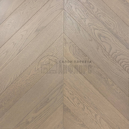 Паркет ёлка Wood Bee Chevron Дуб Фумо - фото 1