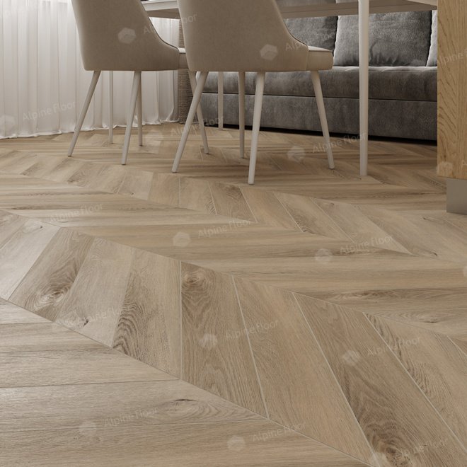 Кварц виниловый ламинат Alpine Floor Chevron Alpine ECO 18-6 Дуб Синистра - фото 4