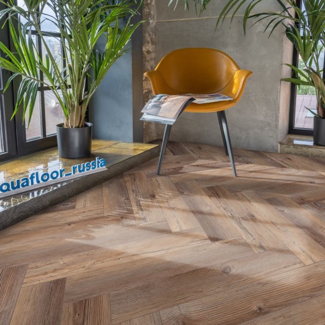 Кварц виниловый ламинат Aquafloor Parquet Glue AF2517PG - фото 3