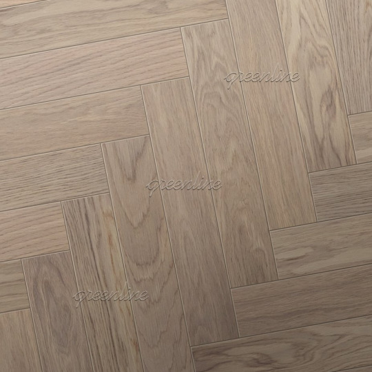 Паркет ёлка Greenline  827 Дуб Атом английская 827 Дуб Атом английская 15х130х600 - фото 1