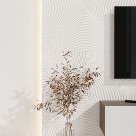 Стеновые панели Ликорн Круги Белый - фото 3