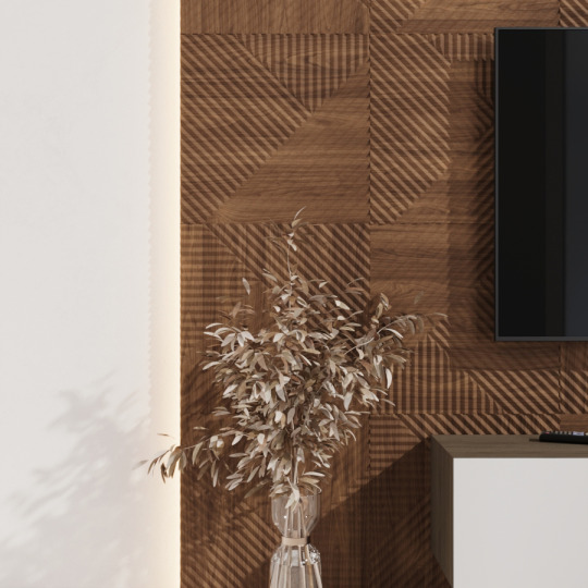 Стеновые панели Ликорн Пирамида Орех темный - фото 2