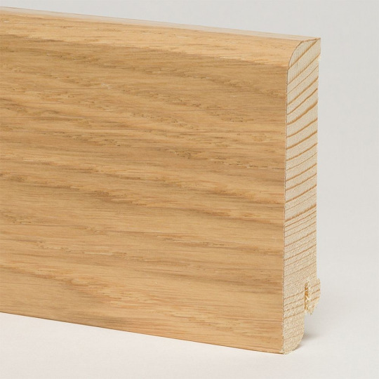 Плинтус Pedross 80х18 шпонированный - Дуб белёный - фото 1