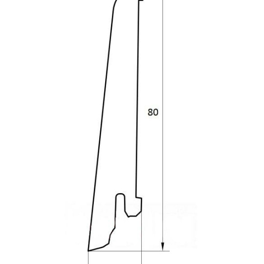 Плинтус Pedross 80х16 шпонированный - Орех американский - фото 2