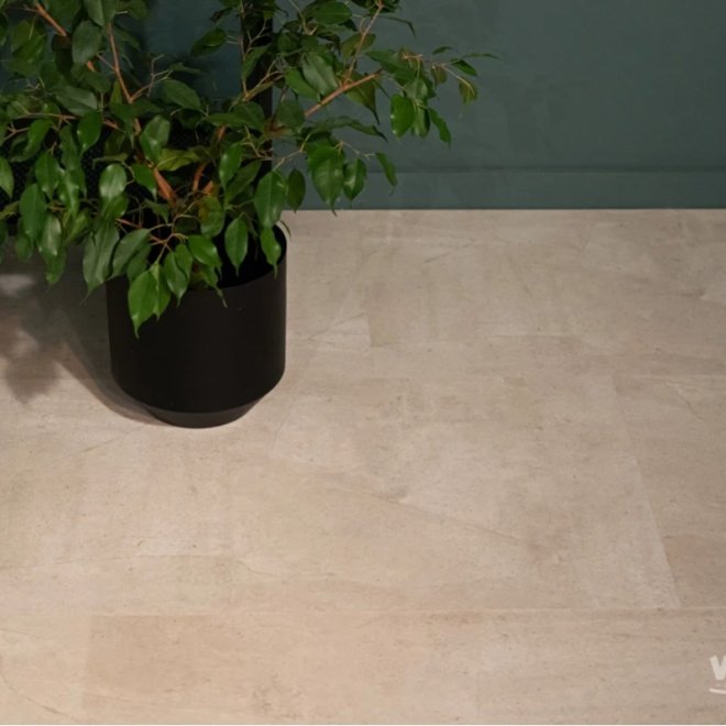 Кварц виниловый ламинат Vinilam Ceramo Stone Glue 71615 Бетон Белый клеевой - фото 4