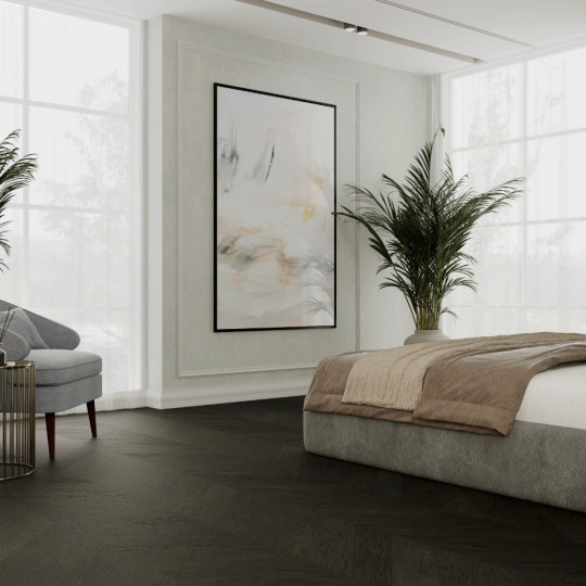 Паркет ёлка Esta Parket Chevron Indigo 15509 Oak CH Nova Elite Lava Grey - фото 2