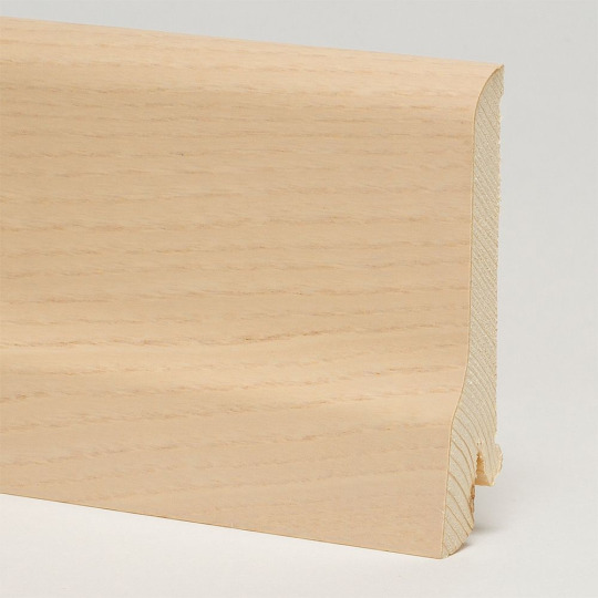 Плинтус Pedross 80x20 шпонированный - Ясень белёный - фото 1